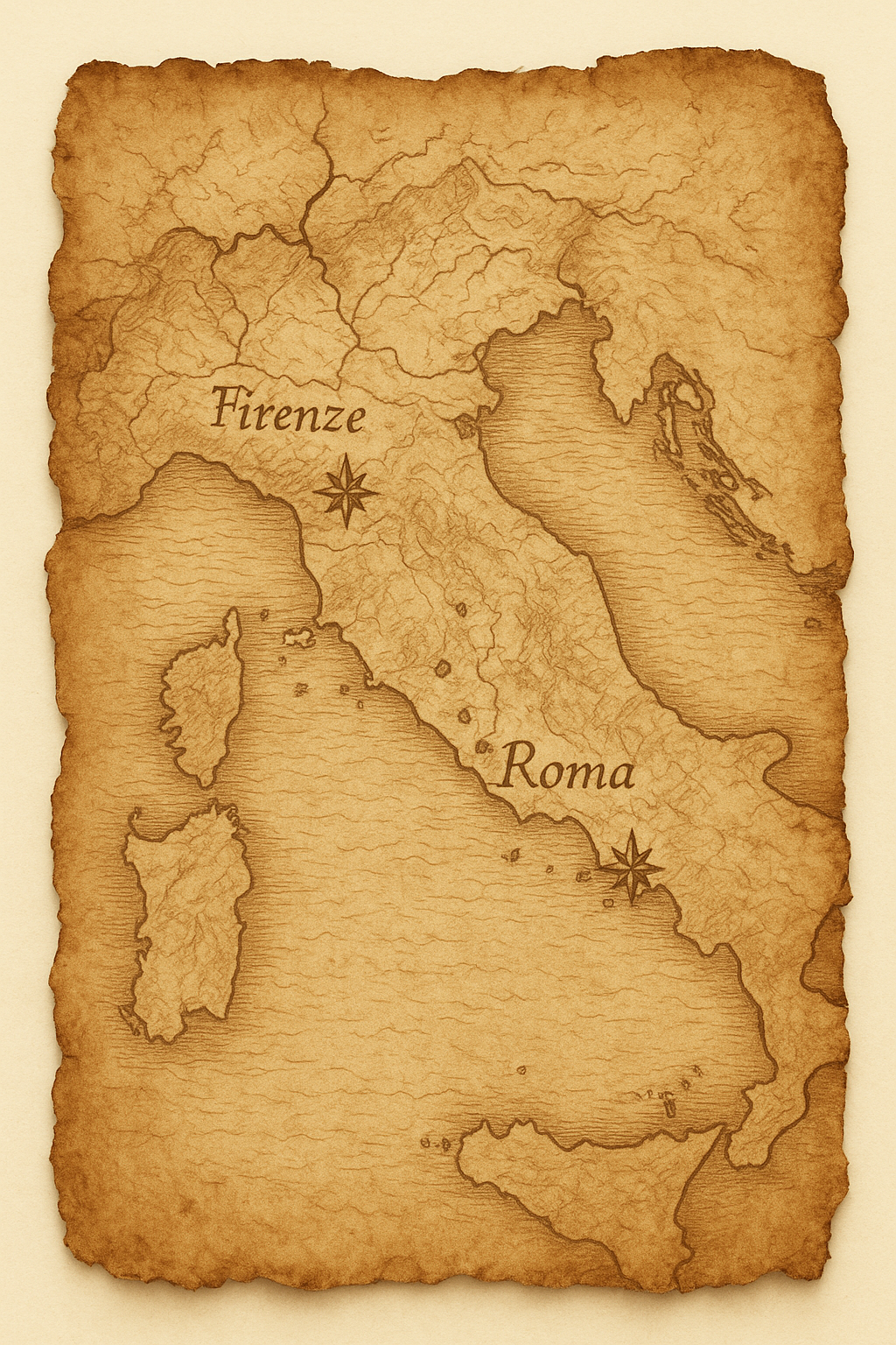 Fragment de carte du centre de l'Italie