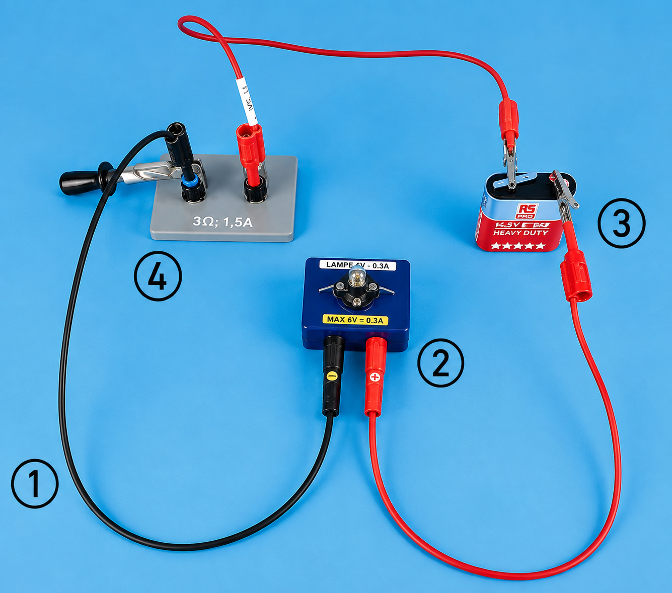 Schéma d'un circuit électrique ouvert