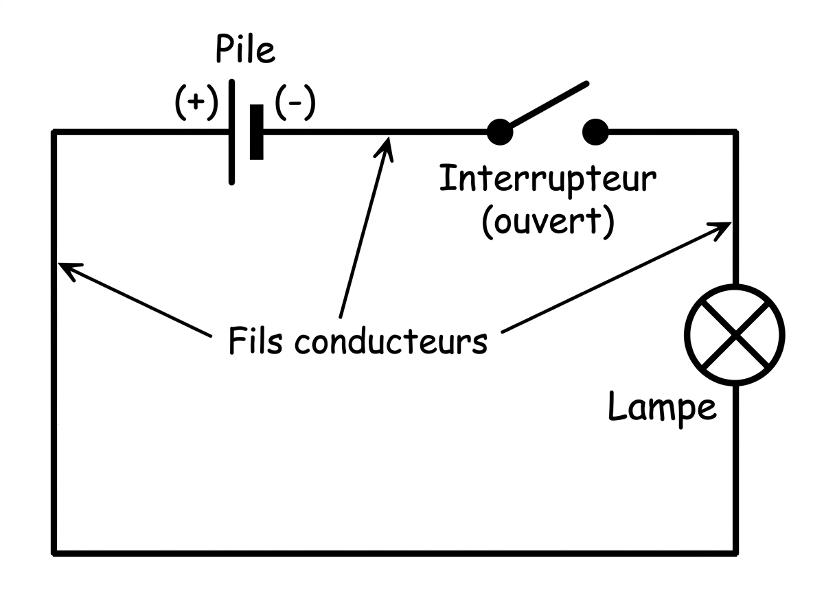 Schéma d'un circuit électrique simple